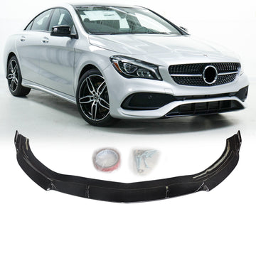 Front Lip For 2017 2018 2019 Mercedes-Benz C117 CLA-Class CLA 250 4MATIC Front Bumper Lip Splitter Gloss Black